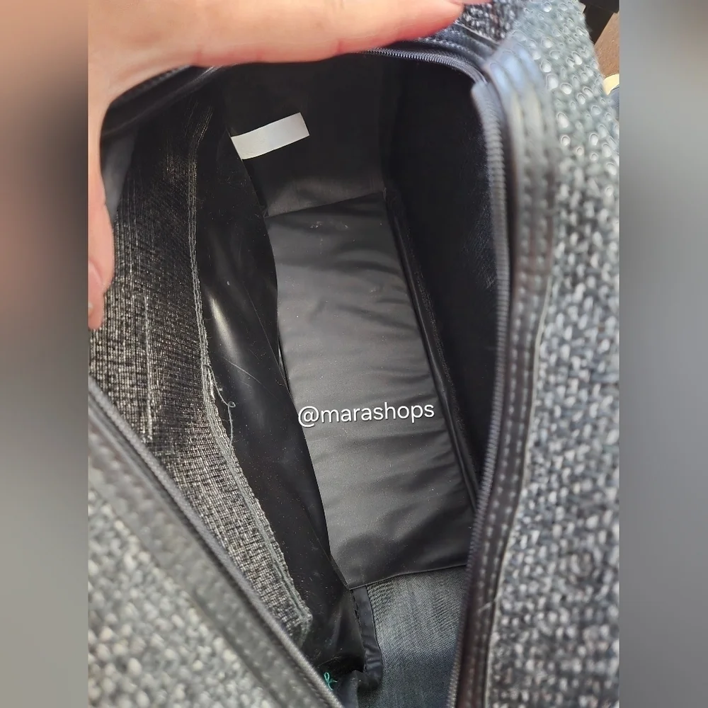 Givenchy Vintage Messenger Bag Black Tweed